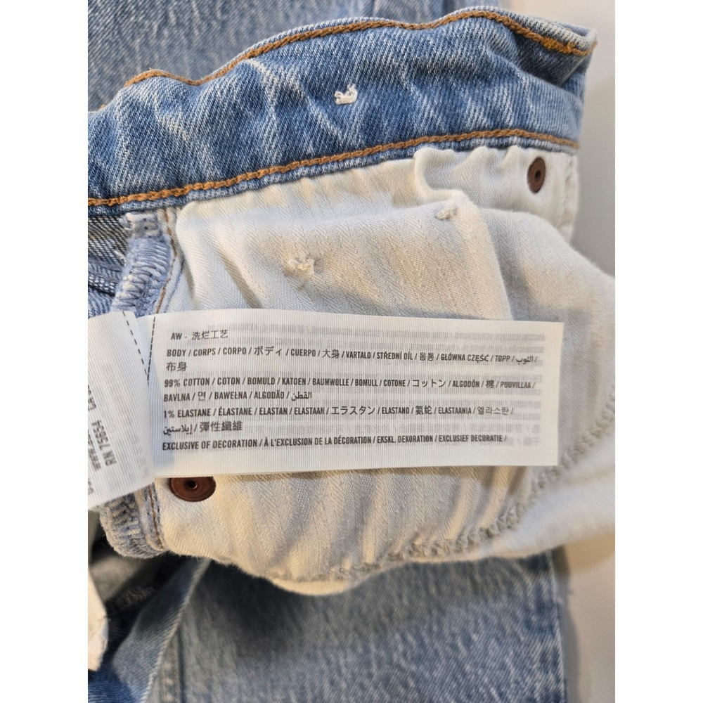 Abercrombie & Fitch The 90s Straight Ultra High Rise Jeans Light Wash Blue 25/0L - Picture 4 of 11